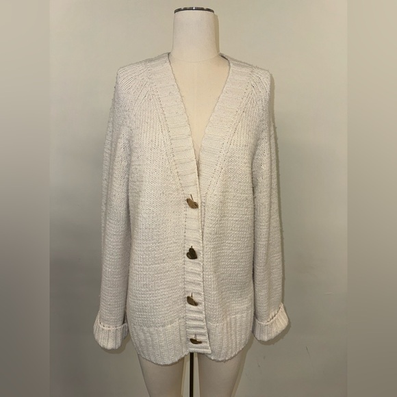 Splendid Ivory Button-Up Cardigan - Picture 1 of 4
